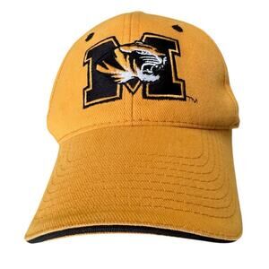 Missouri Tigers Mizzou Gold Adjustable Hat NCAA Embroidered Cap University